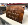 Placa Metacrilato + Acero Oxidado Sobremesa