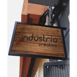 Banderola Madera + Marco metal