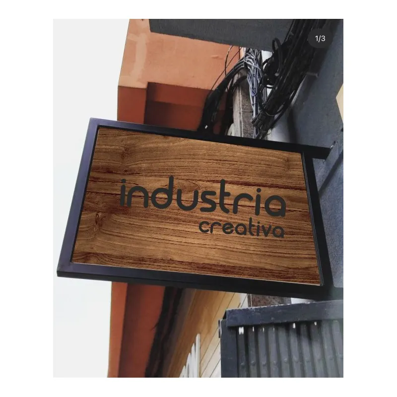 Banderola Madera + Marco metal